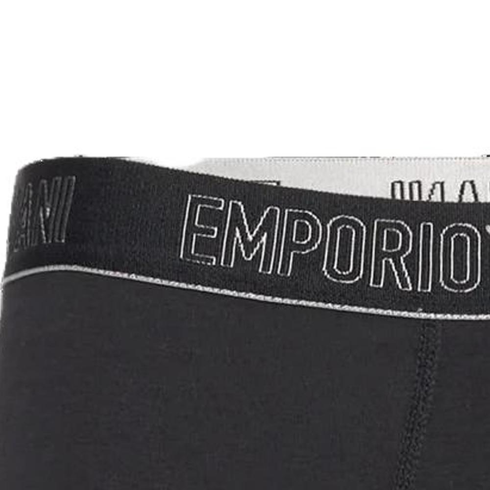 Emporio Armani Мужское нижнее белье облегающего кроя с принтом в виде букв, однотонное, 2 шт., Черный 111210-3F598-2382