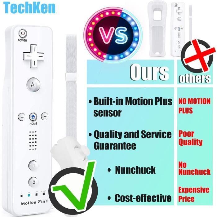 Игровой контроллер - TechKen - 2 шт. Контроллер Wii - Bluetooth - Вибрация - Силиконовый чехол