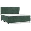3129282 vidaXL Lit à sommier tapissier et matelas Vert foncé 160x200cm Velours