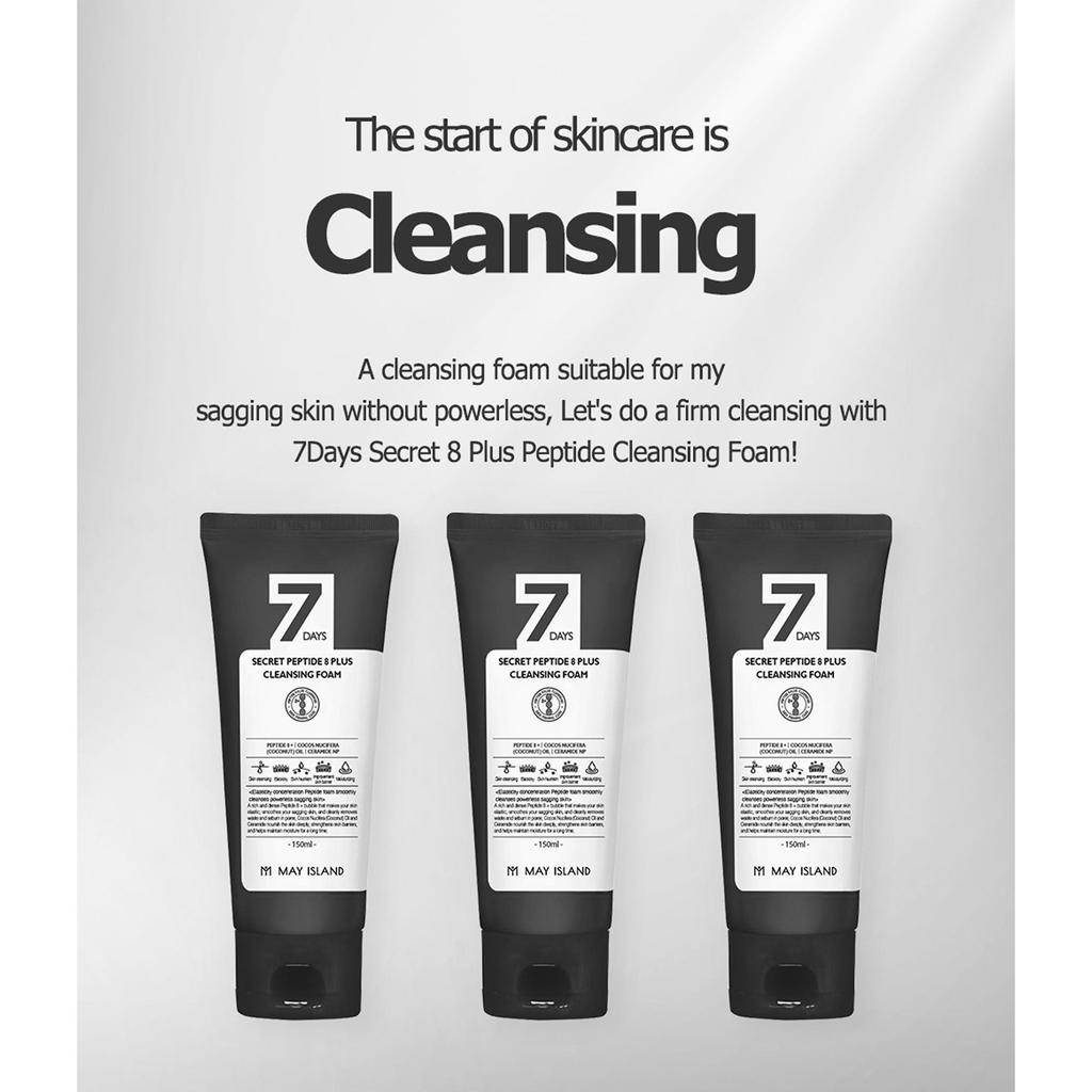 [MayIsland] 7Days Secret Peptide 8+ Очищающая пенка (150мл)