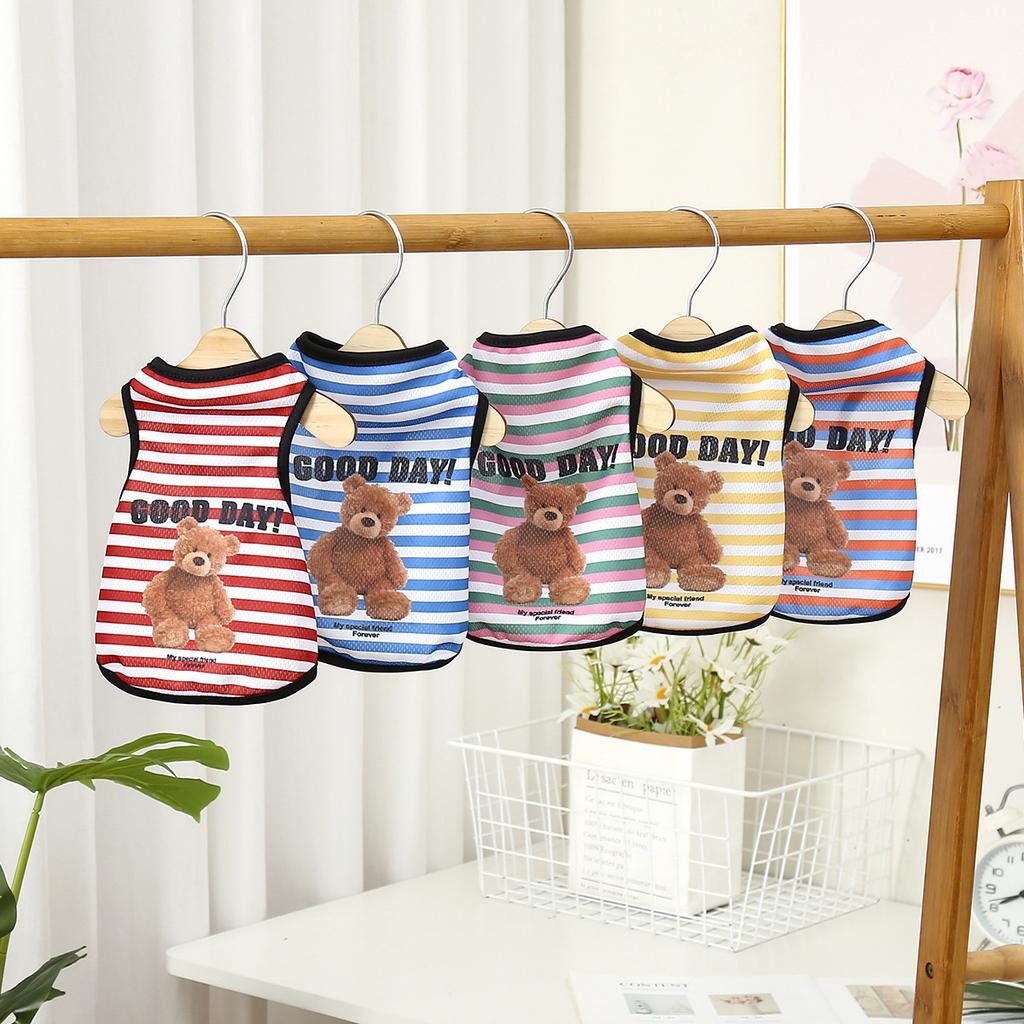 Pet Clothes Cartoon Pet Clothing Summer Shirt Casual Vests Cat T-shirt Puppy Dogs Clothes for Small Pets