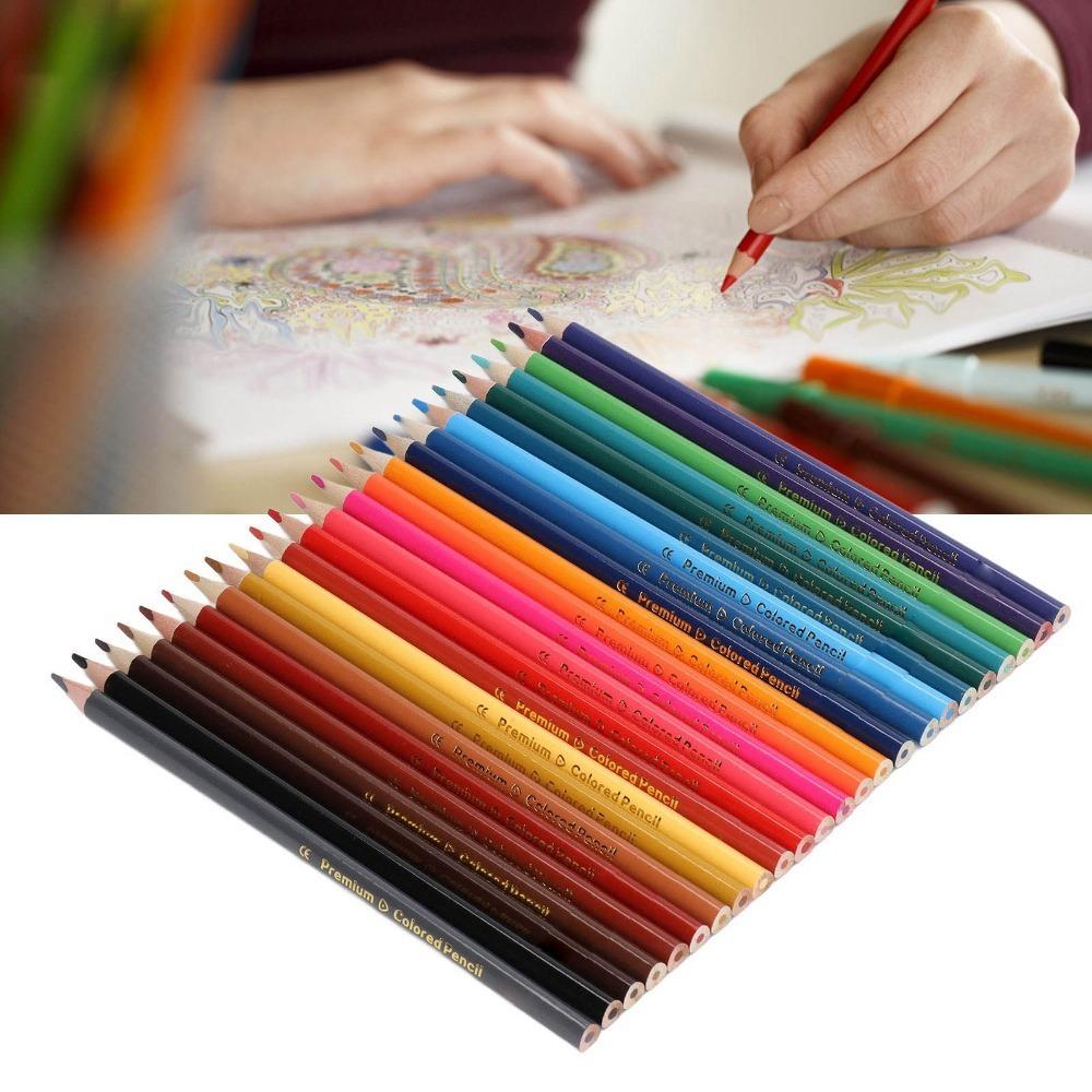 24 Colored Smooth Core Triangular Grip Pencils Triangular Artists Pencils Pencils Set Art Creation