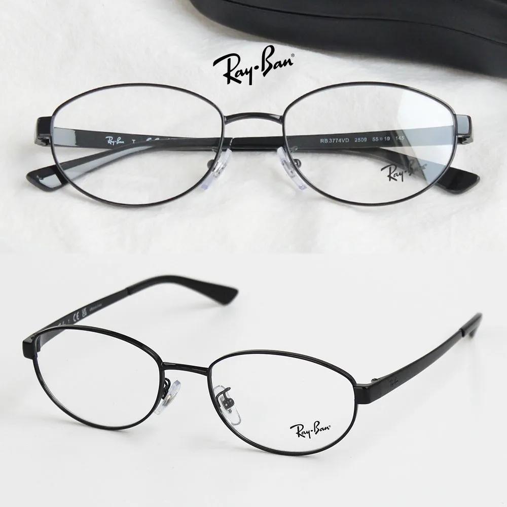 RB3774VD Size 55 2509 Black Ray-Ban Metal Eyeglass Frames