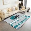 Erosebridal Football City Area Rug 4'11" x 3'3" Football Rug for Boys Girls Brown Red Rugby Game Carpet Football Fans Bedroom Decor Sports B