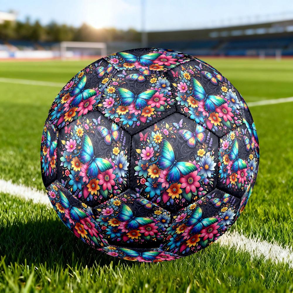 1pc Butterfly Garden Size 5 Soccer Ball Professional Lightweight Durable Match Training Football Indoor &Outdoor Sports BallTraining Ball y20
