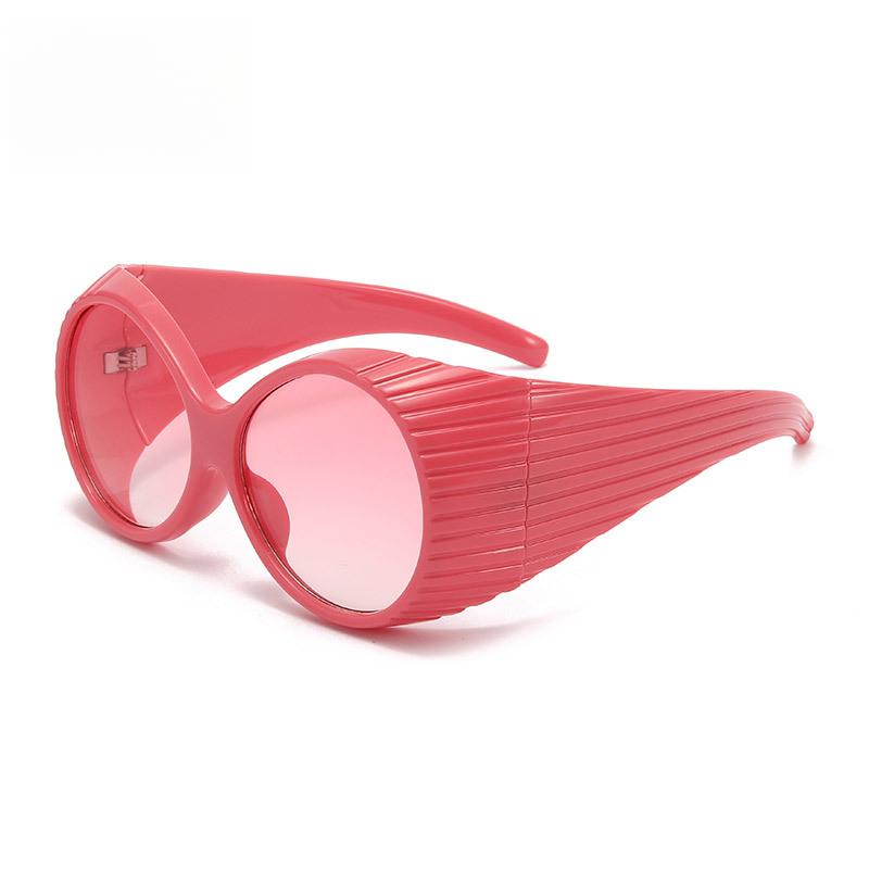 Солнцезащитные очки оверсайз в круглой оправе, в стиле личности, панк, с широкими дужками, ветрозащитные