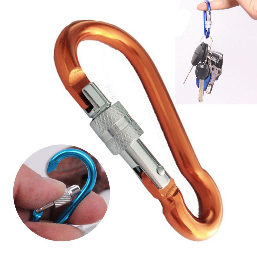 Multi-color Aluminium Equipment Alloy Carabiner Buckle Keychain Camping Hiking Hook Climbing Button