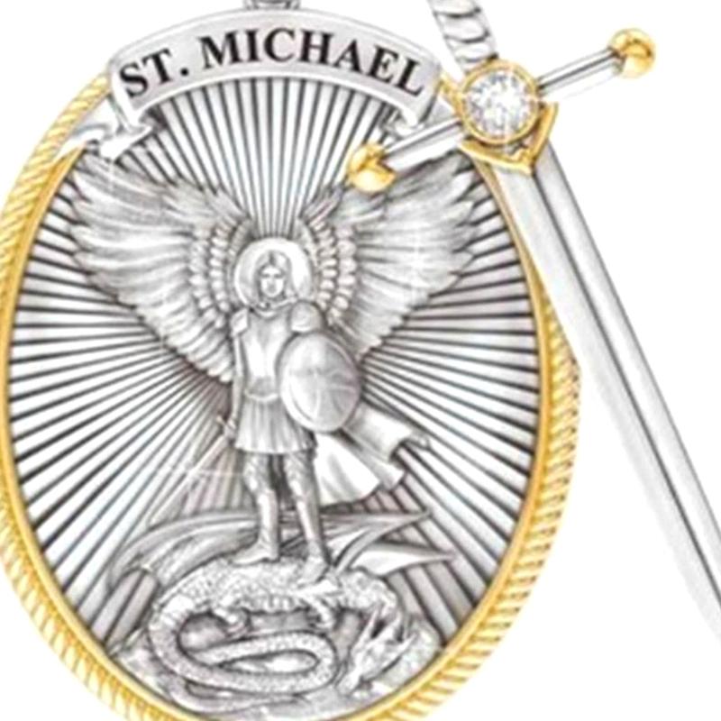 Католический кулон «Святой покровитель» Michael St. Подвеска Архангел Михаил на цепочке