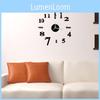 Современные аналоговые 3D настенные часы-наклейка с зеркальной поверхностью и цифрами для домашнего декора