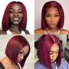 European and American Fashion Front Lace Medium and Long Hair Headgear, African Hot-selling Front Lace Burgundy Wig