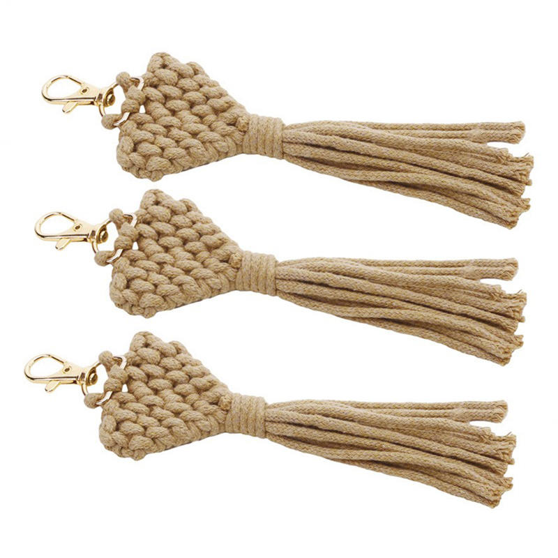 3 шт. подвеска с кисточками модный плетеный брелок ручной работы ювелирные аксессуары довольно прочный милый вязаный брелок