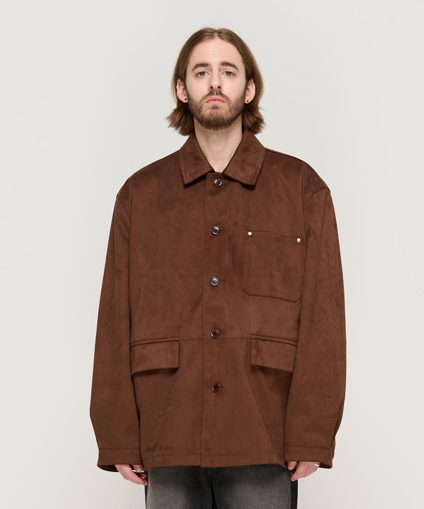 Cargobros Suede Semi-Half Jacket (Brown)