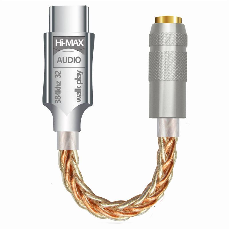Type C to 3.5mm HiFi DAC Earphone Amplifier USB C Audio Decoder AMP Adapter CB1200AU Chip Sound Card Digital Decoder For Android 7