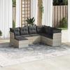 VidaXL Garden Lounge Set with Cushions 7 Pcs, Patio Sofas, Patio Furniture Set, Outdoor Furniture, Grey 3249831