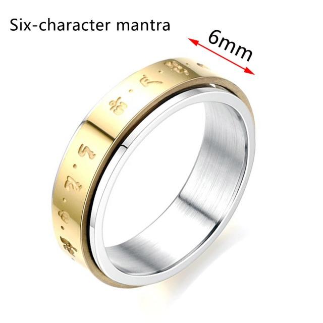 Кольцо тревоги для женщин, спиннер, кольца из нержавеющей стали, свободно вращающиеся, антистрессовые аксессуары, ювелирные изделия, подарки