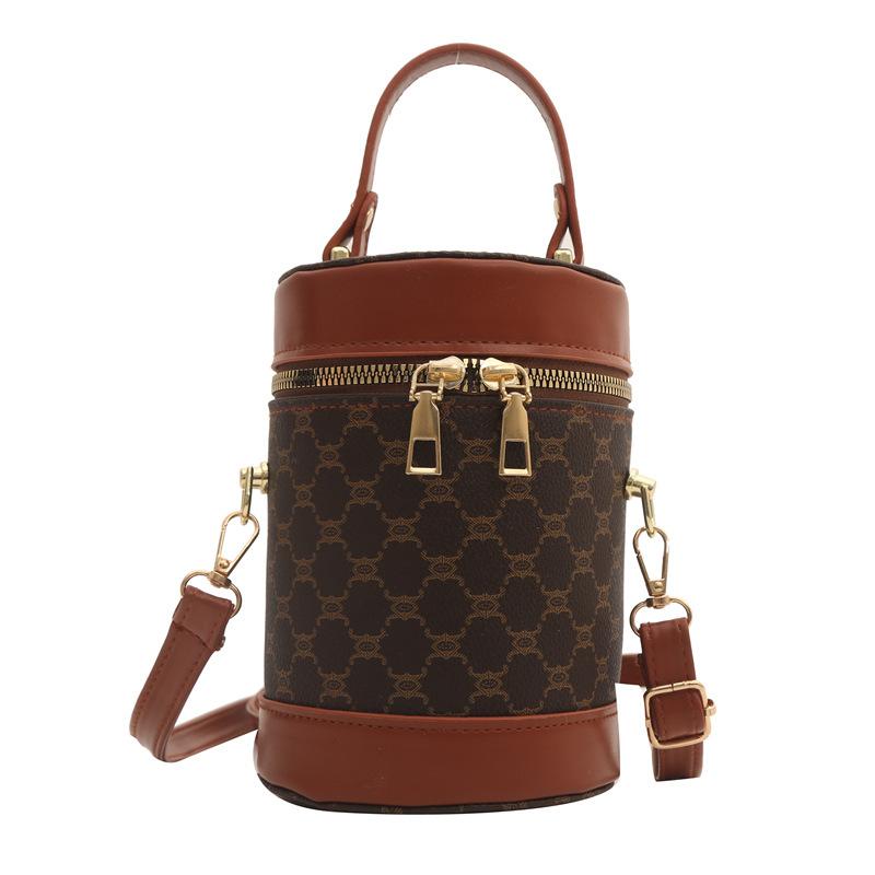 Сумки Мода Сумки через плечо Текстурированные PU Сумки Тоут Сумки-цилиндры для поездок Нишевые Универсальные Сумки-мессенджеры