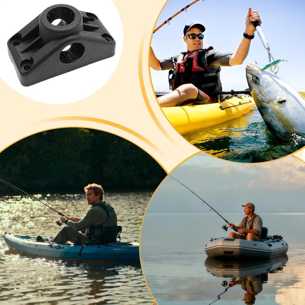 Kayak Pole Holder 360-degree Rotation Mounting Base Boat Rod Holder For Installation Inflatable Boats Paddle Boards Canoes