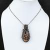 Birds Eye Jasper Pendant Copper Wire Wrapped Pendant Handmade Ethnic Style Jewelry Gemstone Pendant Copper Wire Wrap Jewelry Engagement Gift