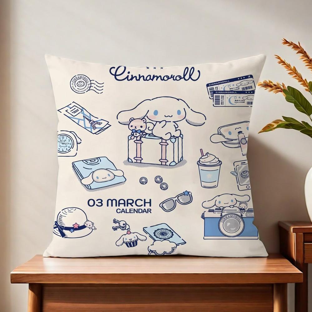 C-Cinnamoroll-L Мультяшная Наволочка Для Подушки Печать Декор Дивана Дом Машина Комната Кофейня Офис Скандинавская Простота