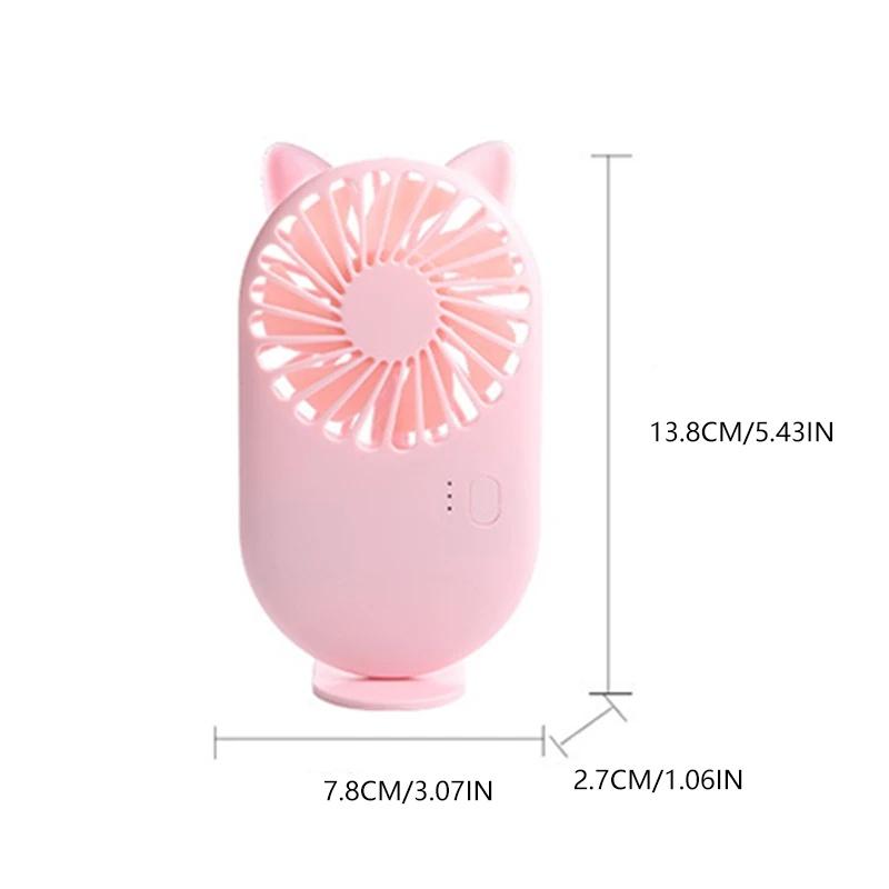 Portable Mini Fan Handheld USB Chargeable Desktop Fans 3 Mode Adjustable Summer Cooler For Outdoor Travel Office