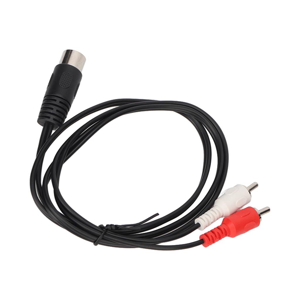 DIN 7PIN Male To 2RCA Male Cable Double Shielding Free Bending 2RCA Sound Adapter Cable 3.3ft