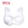 1/2/3/5/8/10pcs Masquerade Cat Face Masks DIY Party Masks Props Paintable Blank Masks Party Cosplay Accessories
