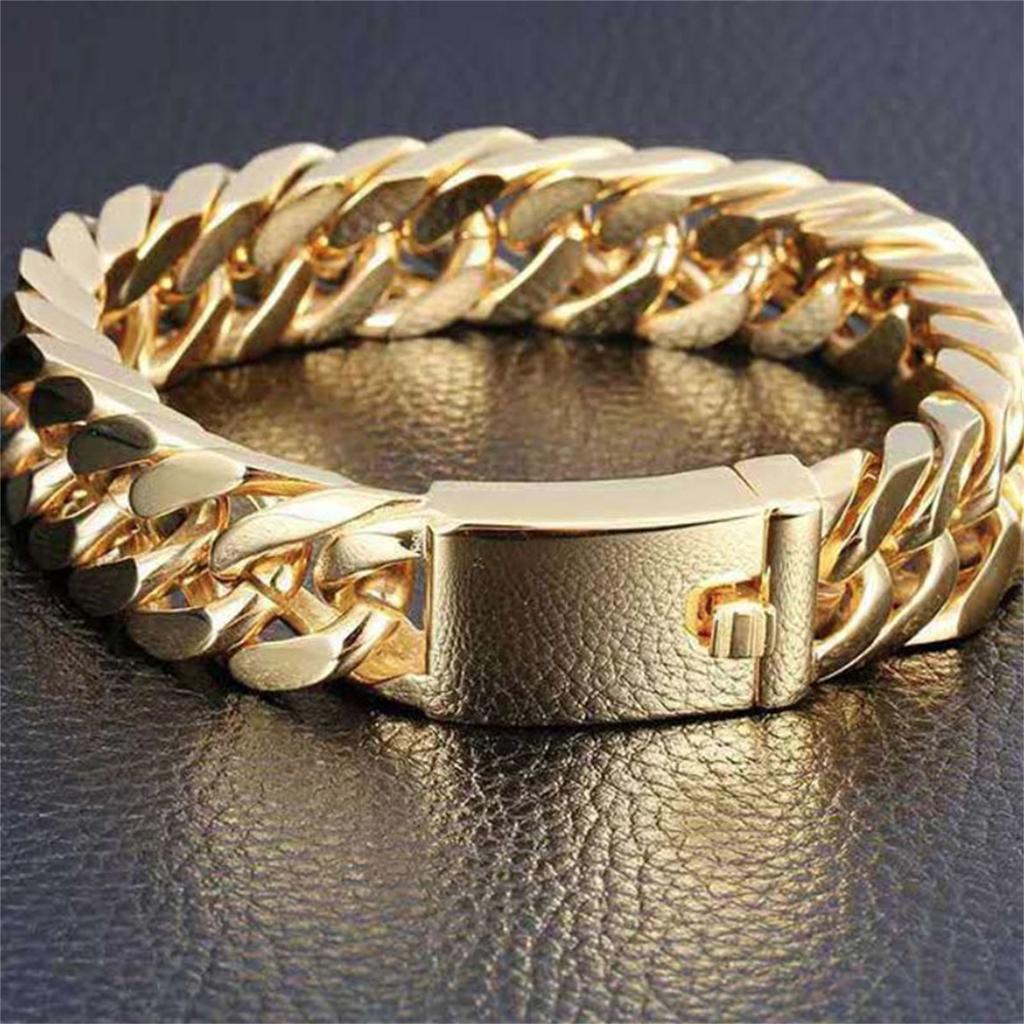 Men's Versatile And Stylish Alloy Double-clasp Bracelet Jewelry