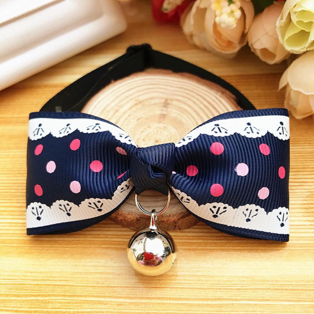 Bowknot Metal Bell Pendant Fashion Printed Pet Dog Cat Puppy Bow Tie Collar