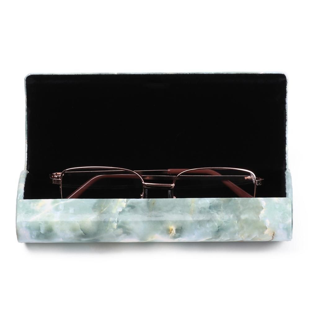 PU Sun Glasses Box Eyeglasses Accessories Marble Pattern Strong Magnet Eyeglasses Case Glasses Box