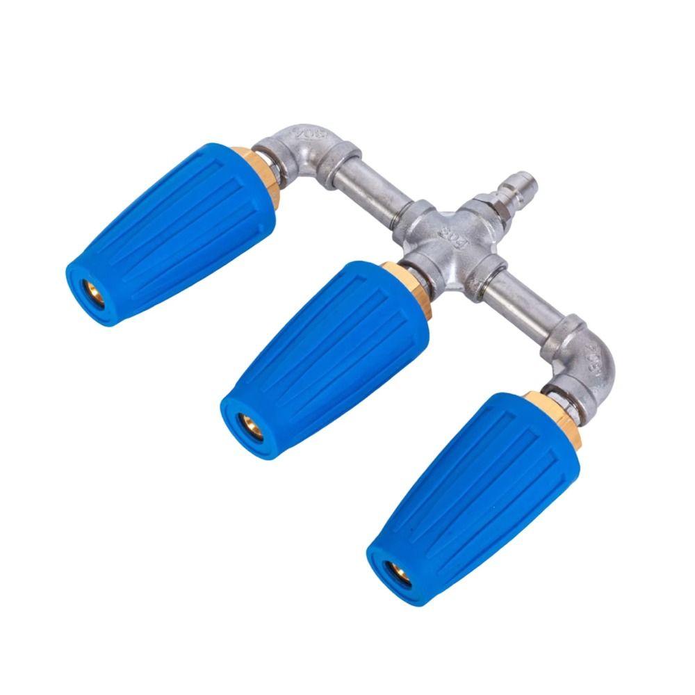1/4 Inch Quick Connector Turbo Nozzle 360-Degree Rotation Triple Turbine Nozzle  Lawn