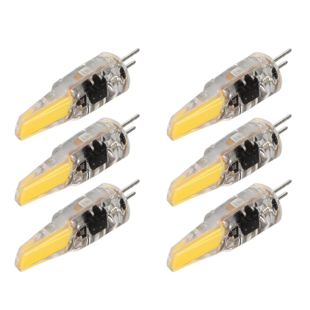 6 Pcs 6W 500LM G4 Bulb LED COB Silica Gel Energy Saving Lamp Bulb for Ceiling Lamp Wall Lamp Table Lamp 220V