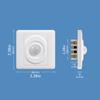 FIR Light Control Sensor Switch Flame Resistant 90 Degrees Concealed Wall Lamp Auto Switch Motion Sensor Switch for Home Improve