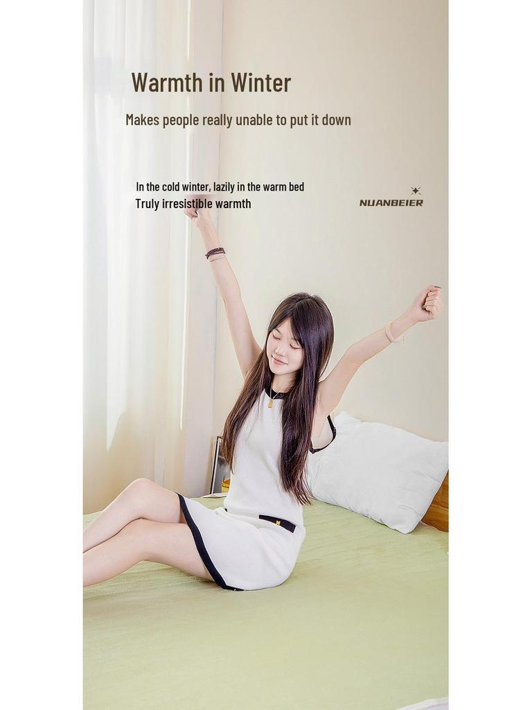 Flannel Electric Heating Blanket with Dual Control for Single to Triple Use