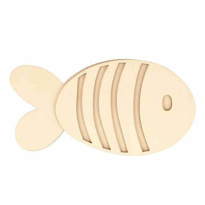 Wooden Silhouette 15 X 7.8 Cm - Fish and Bones