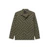 Checkerboard Single Button Long Sleeve Shirt Men Shirts Army-Green VN0008GZ-KCZ