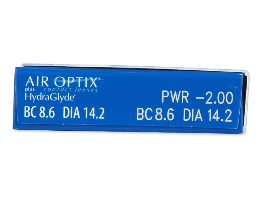 Ежемесячные контактные линзы Air Optix Plus HydraGlyde, Мягкие, 6 штук, BC 8.6мм, DIA 14.2мм