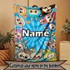 Custom Name Personalized Labubu Print Blanket, Home Decor, Bedroom, Sofa, Camping, Couch, Gifts for Birthday Christmas