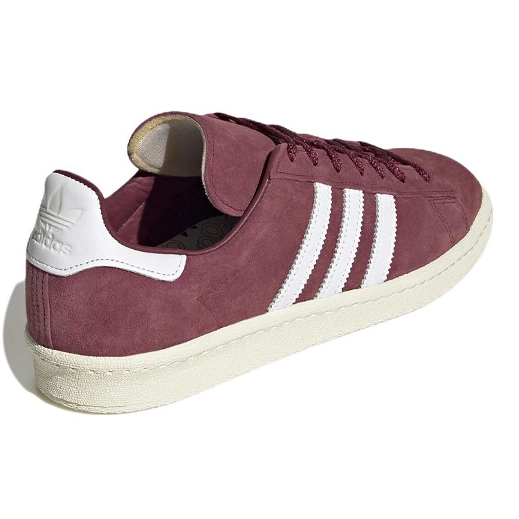 Adidas Campus 80s Burgundy Off White Мужские кроссовки Красные студенческо-бордовые облачно-белые FZ6152