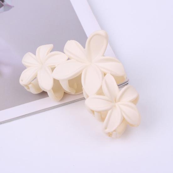Женский пластиковый коготь для волос в форме цветка ярких цветов, заколка для волос, противоскользящий дизайн, прочный захват, коготь для волос, заколка для волос на затылке, головные уборы