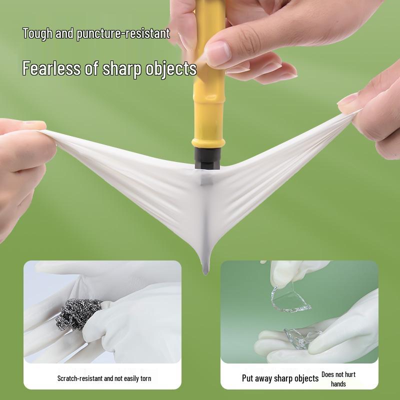 Thickened Nitrile Gloves - Disposable, Food Grade, Durable Protection for Kitchen, Housework & Vegetable Cutting (Women's)