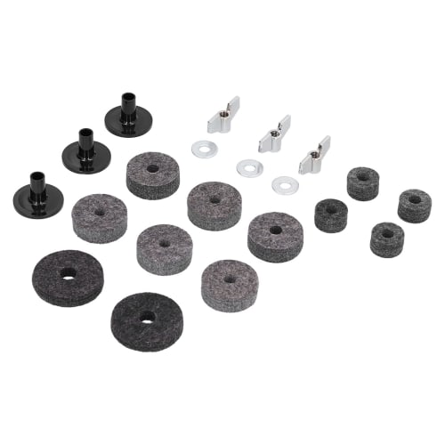 21-Piece Cymbal Felt Set, Clutch Bracket Tube Drum Accessories, Fiber Felt, Specially Designed for Fixing C-Pieces On Drums