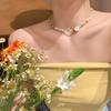 Bead Daisy Bracelet Minority Design Flower Pearls Clavicle Chain Retro Rice Bead Necklace  Girl