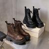 [Фанфна] ботинки Мартин на толстой подошве в британском стиле для женщин, новая полированная ретро-локомотивная обувь осень-зима 2025, короткие ботинки для женщин