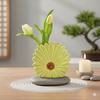 Vase en forme de fleur 17x16x7 cm vert