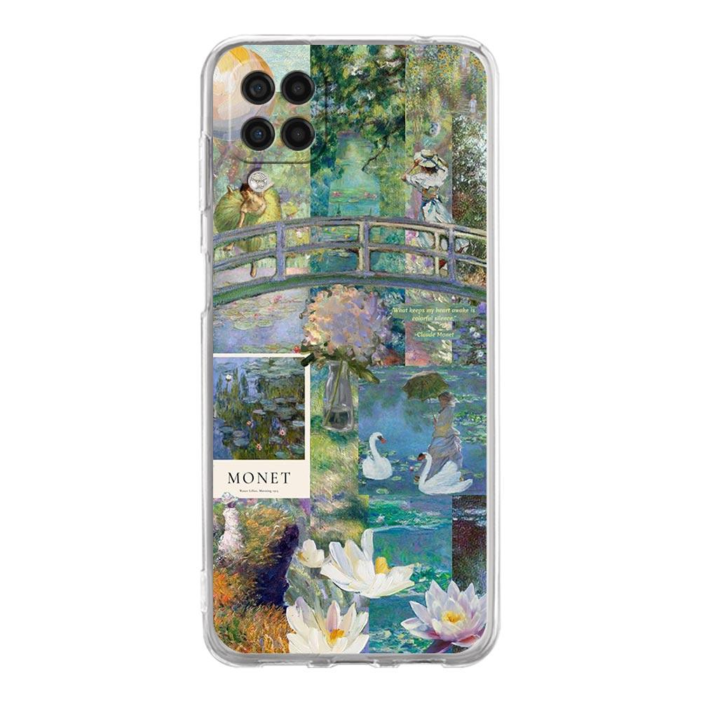 Художественный чехол для телефона Клода Моне для Samsung Galaxy A13 A33 A73 A53 A23 A51 A71 A21S A12 A31 A41 A05s A03S A15 A25 A32 5G Прозрачная крышка