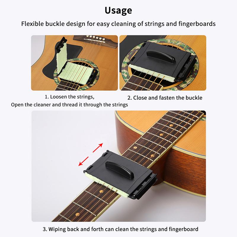 Чистящее средство для струн гитары, чистящая салфетка для грифа, средство для ухода и обслуживания скрипки, бас-гитары, укулеле, электрогитары