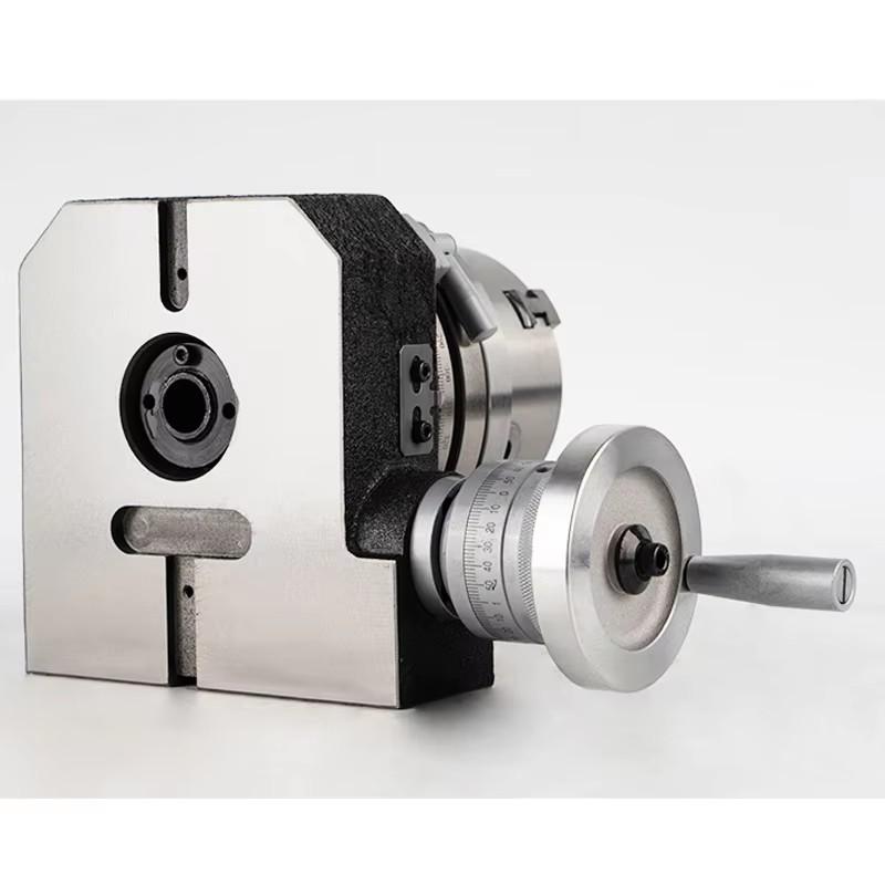 3/4 Jaw 80mm Chuck 4'' Vertical and Horizontal Indexing Plate Rotary Table for Precision Milling Machine Indexing Head