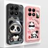 Милый Чехол-Панда Для Xiaomi 14T Pro Задняя Крышка Защита Камеры Аниме Корпус Для Xiaomi14T 5G Мягкие Жидкие Силиконовые Чехлы Для Телефона