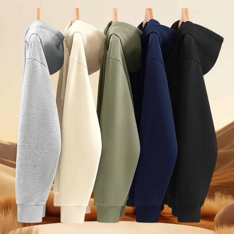 JEEP Men's Thickened Lamb Fleece Hooded Cardigan Jacket