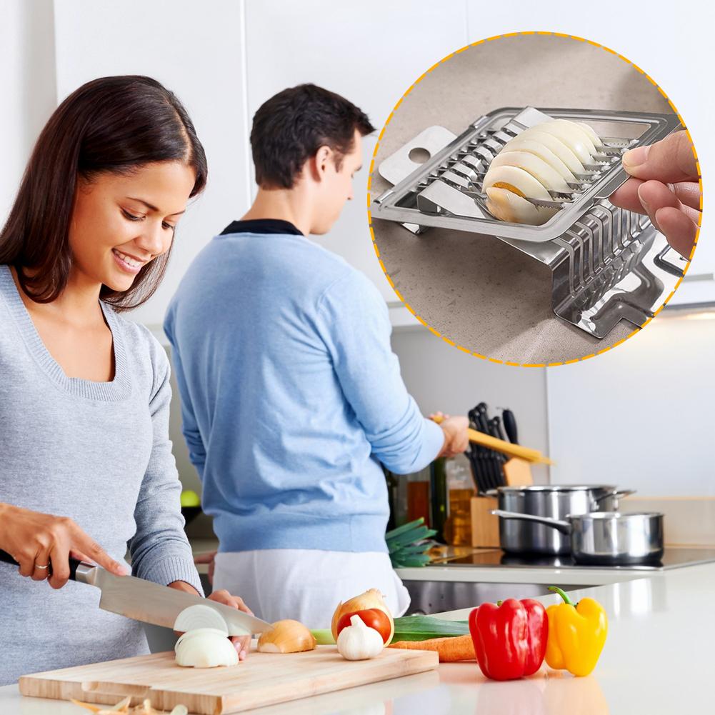 Яйцерезка стальная вареная яйцерезка многофункциональная кухонная резательная машина для фруктов кухонный гаджет D1Y9